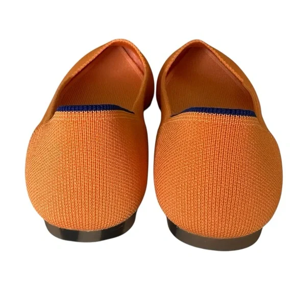 Rothy’s The Point Tangerine Washable Comfort Flat Size 10.5 - Picture 8 of 13